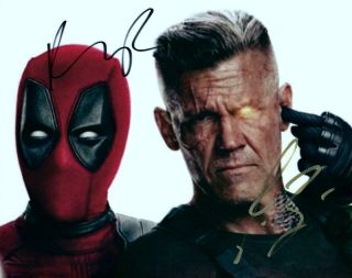 Josh Brolin Ryan Reynolds Signed 8x10 Picture Photo Autographed Includes