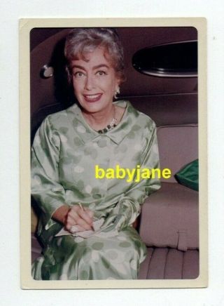 Joan Crawford 3x5 Photo 1963 Color Candid Taken By A Fan