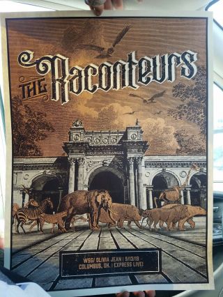 The Raconteurs Limited Tour Poster Columbus,  Oh 9 - 13 - 2019 Express Live 65/225