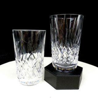 Waterford Crystal Lismore Traditions 2 Pc Round Flat 5 1/8 " Tumblers 2003 -
