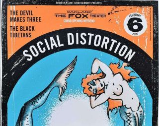 Social Distortion Concert Poster Oakland 2009