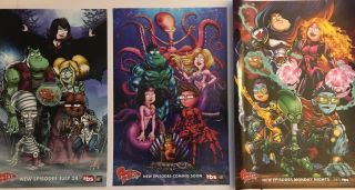 Sdcc Comic Con American Dad Set Of 3 Posters Halloween Monster Posters