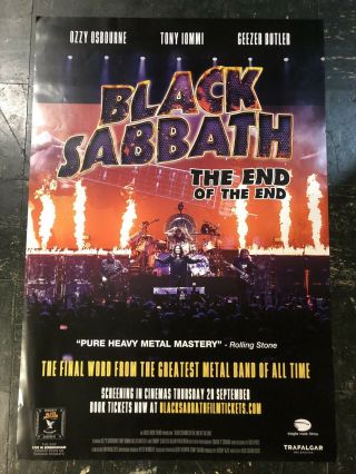 Black Sabbath: The End Of The End 2017 Studio Issued Double Sided Poster 27x40