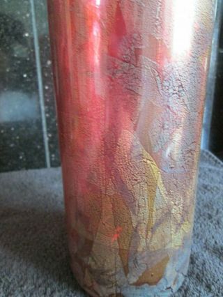 1979 HUGE RARE Isle of Wight Studio Glass Azurene Pink Vase Michael Harris 7