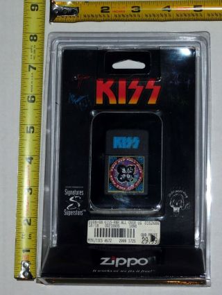 Kiss Band Rock And Roll Over Zippo Lighter 1998 Gene Ace Peter Paul