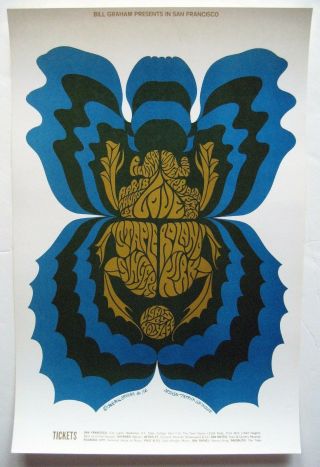 1968 Psychedelic Love Arthur Lee Bill Graham Fillmore Poster Bg 116