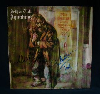 Jethro Tull Autographed Aqualung Album By Ian Anderson & Martin Barre Chrysalis