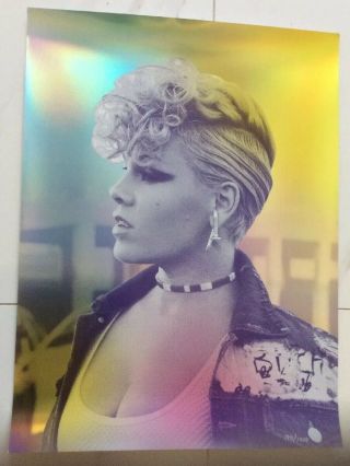 P Nk Alecia Moore Limited Edition Poster Hologram Effect Promotional Collectable