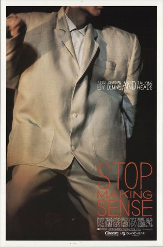 Stop Making Sense 1984 27x41 Orig Movie Poster Fff - 19236 Rolled Very Fine
