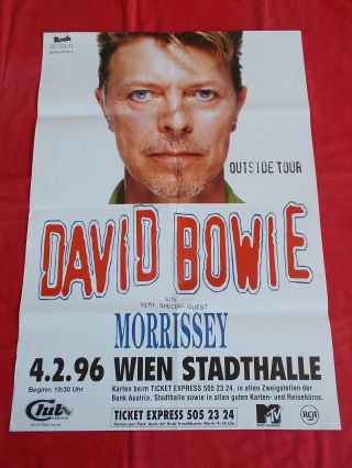 ,  1996 David Bowie Concert Poster 4.  2.  Vienna Wien 1st Print Outside Tour