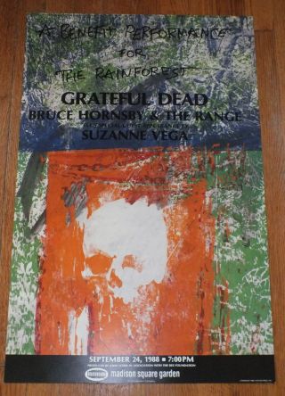 Grateful Dead - September 24,  1988 Robert Rauschenberg Rainforest Benefit Poster