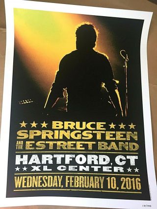Bruce Springsteen Hartford Ct February 10 2016 River Tour Ltd /400 Poster Print