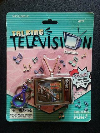 1999 Brady Bunch Talking Television Key Chain/ring By Basic Fun,  Inc. ,  Tv