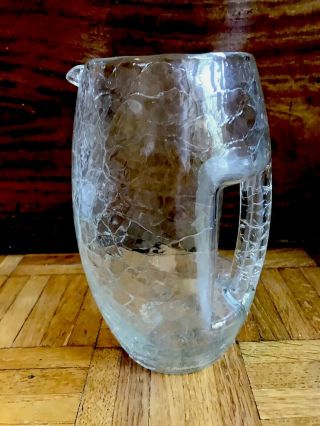 Crackle Glass Jug - Koloman Moser For Loetz Witze Bohemia - Rrp To £750.  00