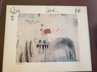 Stanley Donwood Radiohead Litho 2 2000 Kid A - Promo Signed 3 Members No Thom