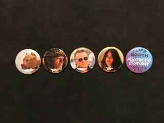 Once Upon A Time In Hollywood 5 Button Set Beverly Cinema Brandy Randy Cat