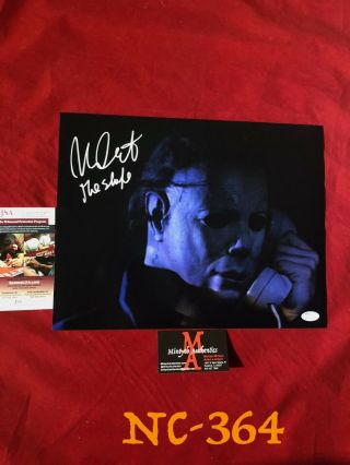 Nick Castle Halloween Auto Signed 11x14 Photo Jsa Michael Myers Horror