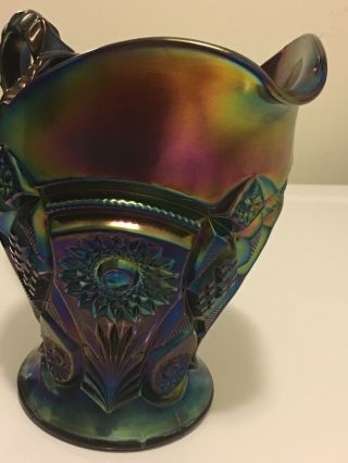 Imperial FASHION ANTIQUE CARNIVAL ART GLASS WATER PITCHER ELECTRIC PURPLE HOT 7