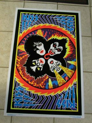 Extremely Rare Aquarius Images Kiss Black Light Poster