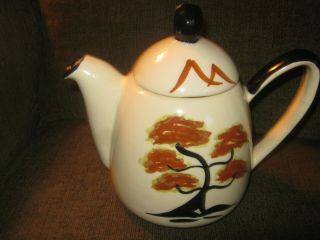 Teapot,  Purinton Pottery,  Ming Tree,  6 Cup,  Near,  Scarce.