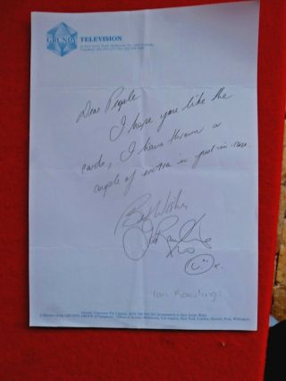 Ian Rawlings Neighbours Sons And Daughters Aussie Actor Signed Grundy Letter