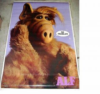 Vintage Alf No Problem Poster (23 X 35 Inches) & Authentic From The 80s
