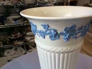 Wedgwood embossed Queensware lavender on cream fluted 13 