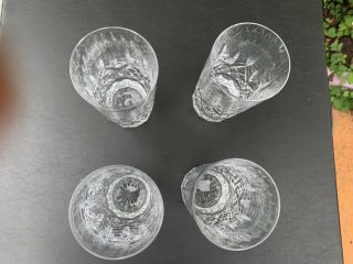 4 VINTAGE WATERFORD CRYSTAL LISMORE HIGHBALL 12 oz.  TUMBLER GLASSES 5 5/8 