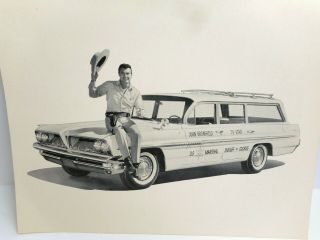 Vtg 1960s John Bromfield B & W Photo Tv Star Us Marshal Sheriff Cochise Pontiac
