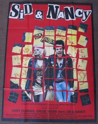 Sid And Nancy (1986) Large French Movie Poster Gary Oldman Sex Pistols