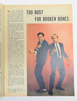 Rare,  Local Tv Guide Chicago Tribune March 1967,  Great Man From Uncle Article