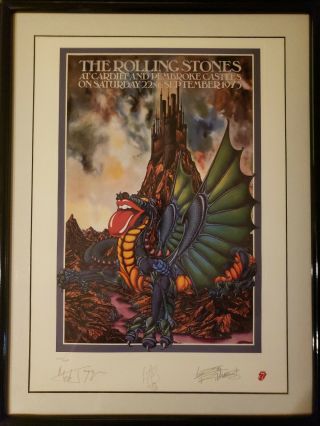 The Rolling Stones Cardiff & Pembroke Castles Signed Limited Edition Litho Print