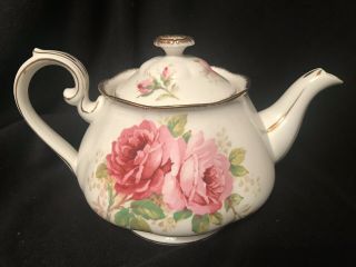 1940’s Royal Albert England Bone China Tea Pot & Lid American Beauty Roses