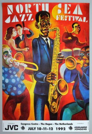 North Sea Jazz Festival - Rare The Hague 1992 Jazz Concert Poster