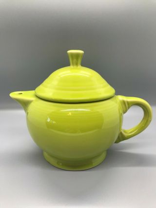 Fiesta Lemongrass Small 2 - Cup Teapot | Fiestaware Lime Green Teapot Retired Htf