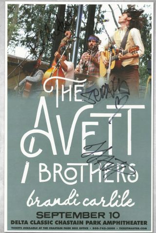 The Avett Brothers Autographed Concert Poster Seth Avett And Scott Avett