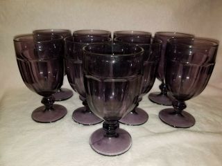 Vintage Libbey Purple Glass Goblets