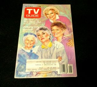 Tv Guide The Golden Girls 1987 Lbj Collectible Television Shows