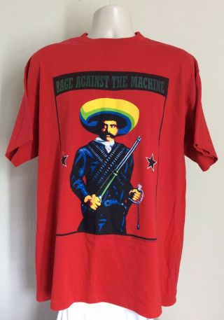 Vtg 2000 Rage Against The Machine T - Shirt Emiliano Zapata Shirt Xl Giant Ratm