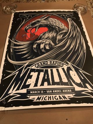 Metallica Grand Rapids Art Print Gig Concert Poster Ap S/n 58/70 By Maxx242