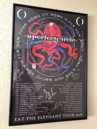 A Perfect Circle Signed Framed 2018 Tour Concert Poster