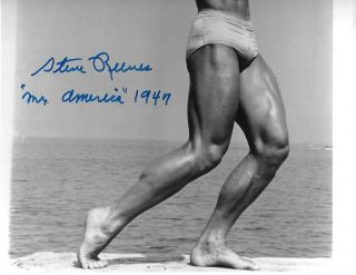 Steve Reeves Autograph Hercules Mr.  America 1947 Body Builder Beefcake