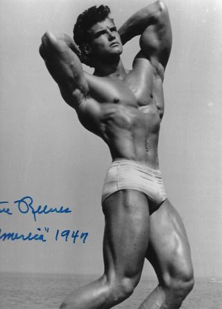 Steve Reeves Autograph Hercules Mr.  America 1947 Body Builder Beefcake 3