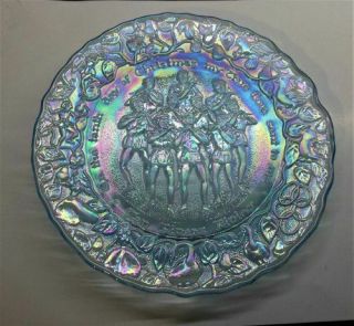 Complete 12 Twelve Days of Christmas Plate Set Imperial Lenox Carnival Glass 8
