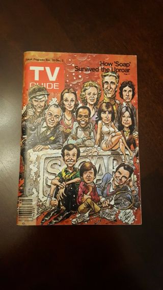 Tv Guide Cast Of " Soap " Nov.  26 1977.  Art By Jack Davis.  L.  A.  Edition