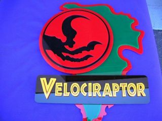 Velociraptor 3d Art Sign Raptor Dinosaur Fossil Jurassic Park T Rex Skull