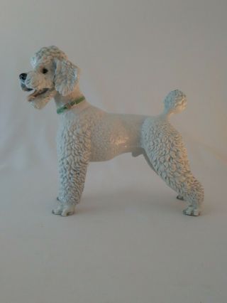 Rosenthal Porcelain White Poodle Dog Figurine T.  Karner Vtg Made In Germany