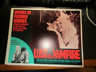Lust For A Vampire,  Lobby Card,  1971,  Ralph Bates,  Hammer,  8