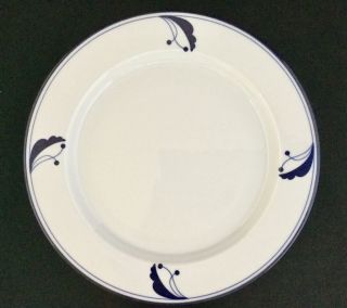 Set Of 8 Dansk Flora Bayberry - Blue 10 7/8” Dinner Plates