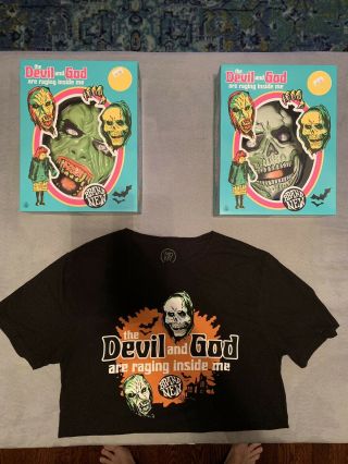 Halloween Masks The Devil And God Complete With Treat Bag And Shirt Sm